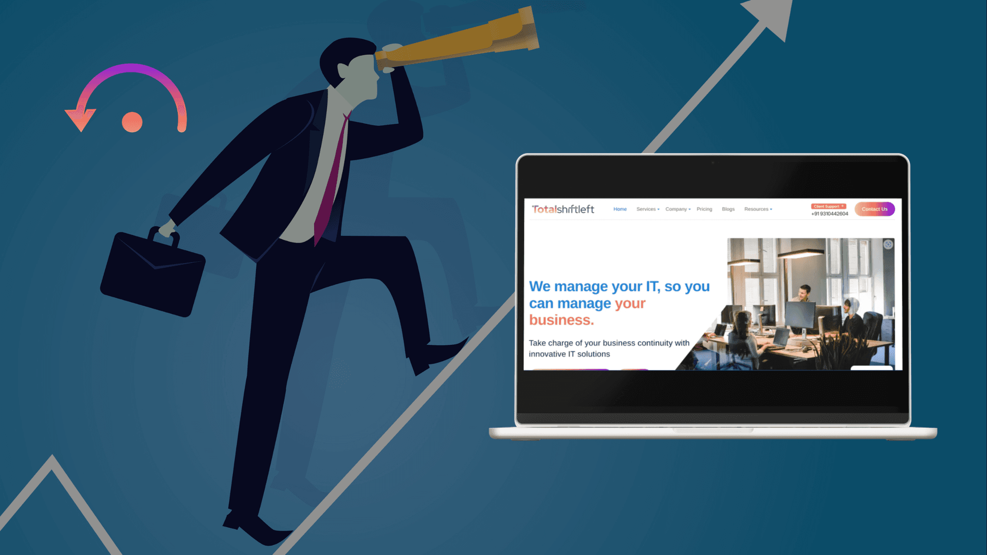 Managed IT services model showing MSP responsibilities across infrastructure, security, and support