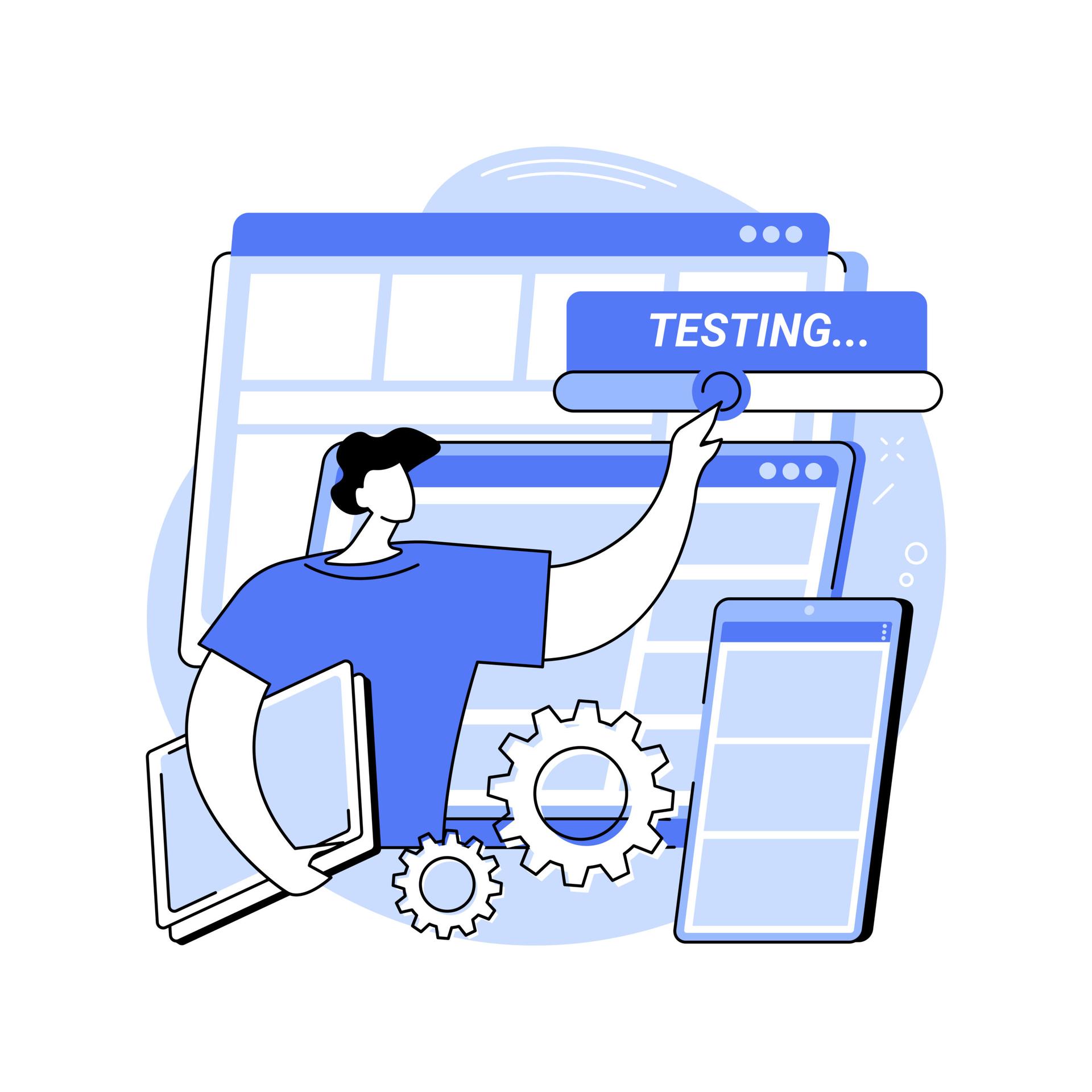 Comparison diagram showing the differences between alpha, beta, and gamma testing phases